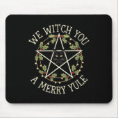 We Witch You A Merry Yule Winter Solstice Christma Mousepad (Vorne)