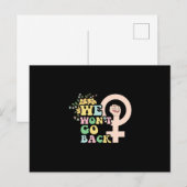 We Won't Go back Postkarte (Vorne/Hinten)