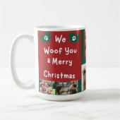 We Woof You Frohe Weihnachten Familie Haustiere Fo Kaffeetasse (Links)