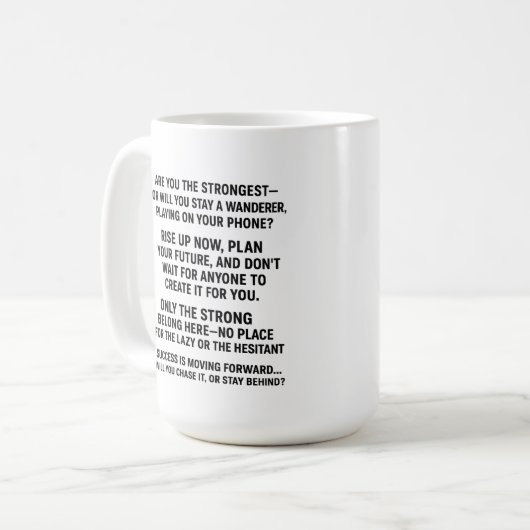 “Weak Don’t Drink — Only Winners Take This” , Kaffeetasse (Vorderseite Links)