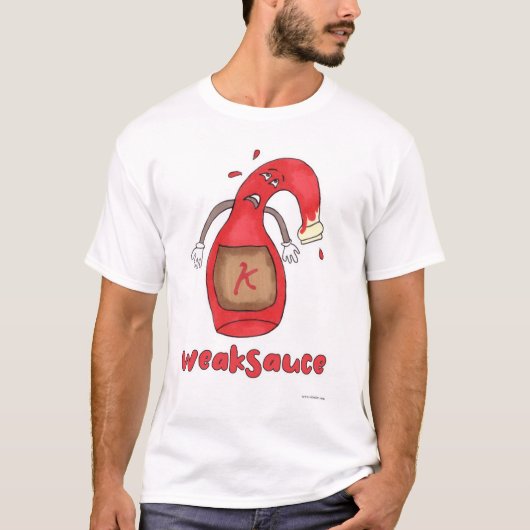 Weak Sauce Funny Bottle Cartoon Motto T-Shirt (Vorderseite)