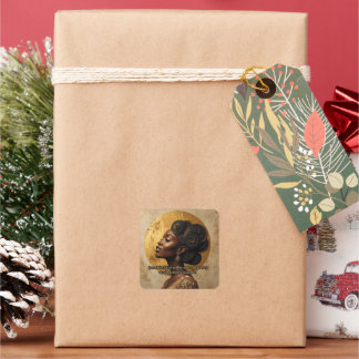 Wealth and Luxury Mindset Inspirational Print Quadratischer Aufkleber