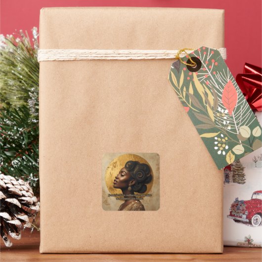 Wealth and Luxury Mindset Inspirational Print Quadratischer Aufkleber (Feiertag)