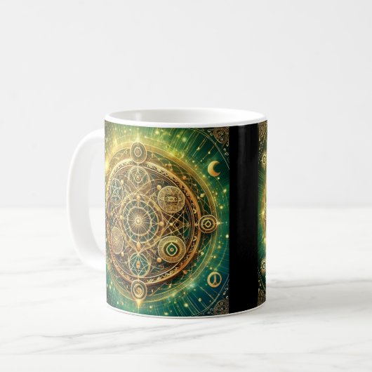 Wealth Flow Sigil Kaffeetasse (Vorderseite Links)