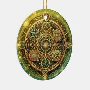 Wealth Flow Sigil Keramik Ornament