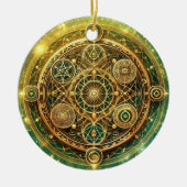 Wealth Flow Sigil Keramik Ornament (Vorne)