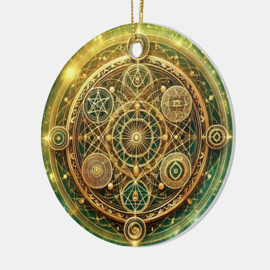 Wealth Flow Sigil Keramik Ornament (Links)