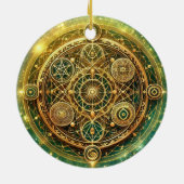 Wealth Flow Sigil Keramik Ornament (Hinten)