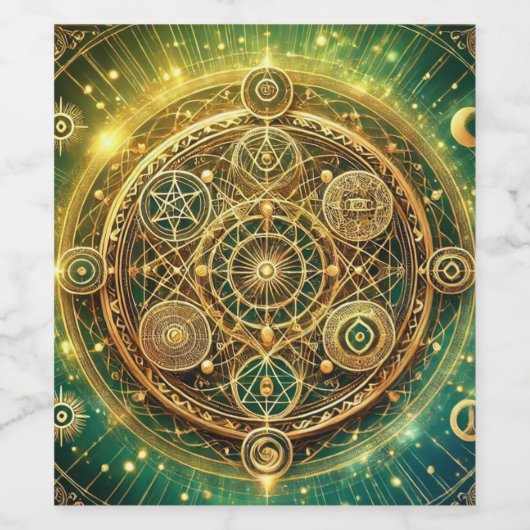 Wealth Flow Sigil Weinetikett (Einzelnes Label)