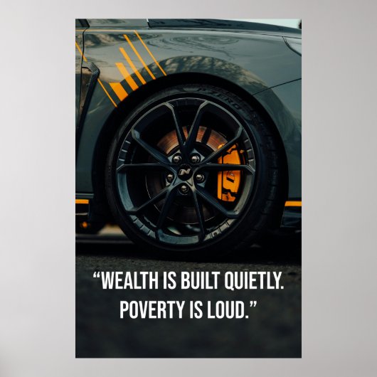 Wealth Is Built Quietly. Poverty Is Loud - Poster (Vorne)