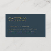 Wealth Manager Nautical Compass Professional Visitenkarte (Rückseite)