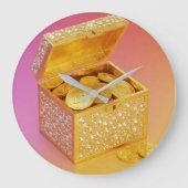 Wealth Reise B Große Wanduhr (Vorderseite)