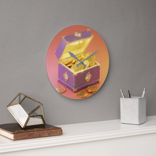 Wealth Reise C Große Wanduhr (Büro)