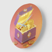 Wealth Reise C Große Wanduhr (Winkel)