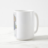 Wealth Whimsy mehrfarbiges Buchstabendesign Kaffeetasse (VorderseiteRechts)