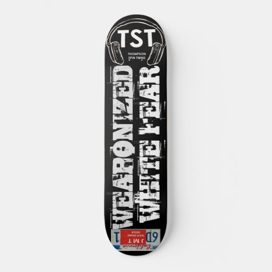 WEAPONISIERTE WEISSE ANGST Skateboard (Vorderseite)