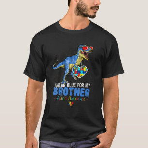 Wear Blue Autism Bruder Dino Autism Bewusstsein Ki T-Shirt