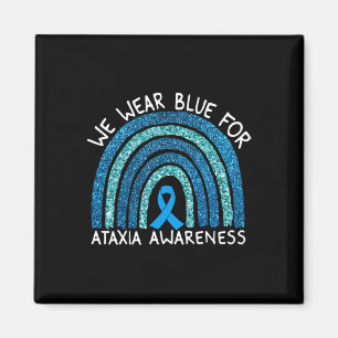 Wear Blue for Ataxias Awareness Rainbow Gift Magnet