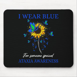 Wear Blue for Ataxixie Awareness Sonnenblume Mousepad