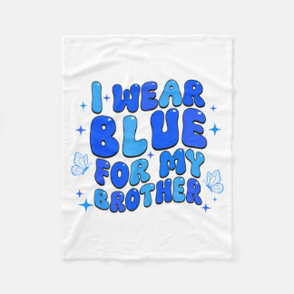 Wear Blue for Brother Autism Awareness Autism Fleecedecke