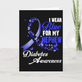 Wear Blue For My Nephew T1d Diabetes Awareness Blu Karte (Vorderseite)