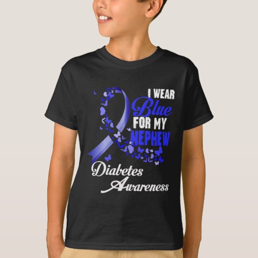Wear Blue For My Nephew T1d Diabetes Awareness Blu T-Shirt (Vorderseite)