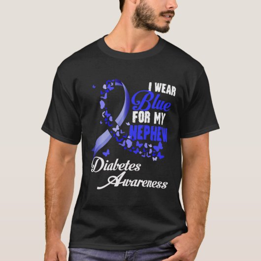 Wear Blue For My Nephew T1d Diabetes Awareness Blu T-Shirt (Vorderseite)
