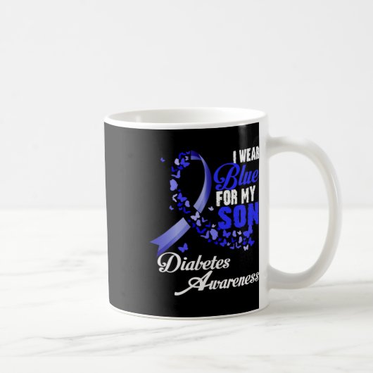 Wear Blue For My Son T1d Diabetes Awareness Blue R Kaffeetasse (Rechts)