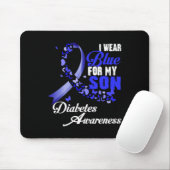 Wear Blue For My Son T1d Diabetes Awareness Blue R Mousepad (Mit Mouse)