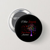 Wear Burgundy Brain Aneurysm Awareness Tree Band Button (Vorne & Hinten)