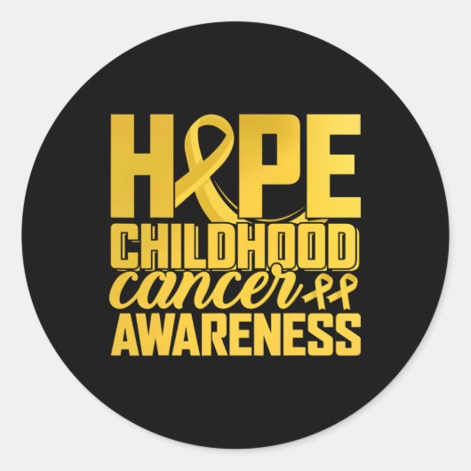 Wear Gold for Children Cancer Awareness Hope for Runder Aufkleber (Vorderseite)