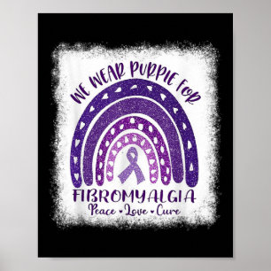 Wear im Mai Lila Fibromyalgie Bewusstseinsbildung Poster