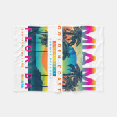 Wear Miami Florida T Shirts Miami farbenfroher Son Fleecedecke (Vorderseite (Horizontal))