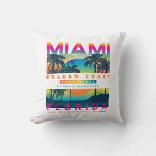Wear Miami Florida T Shirts Miami farbenfroher Son Kissen