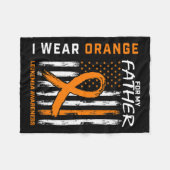 Wear Orange Vater Vater Leukämie Bewusstsein Ameri Fleecedecke (Vorderseite (Horizontal))