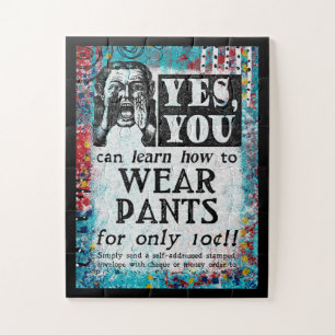 Wear Pants - Funny Vintage Ad Puzzle