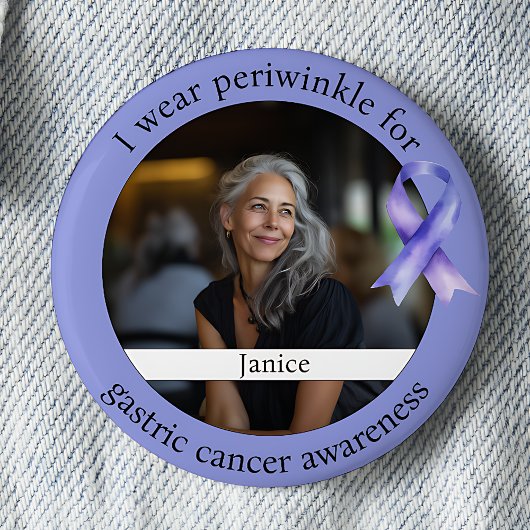 Wear Periwinkle for Gastric Cancer Awareness Button