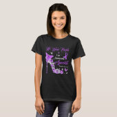 Wear Purple Butterflies Fibromyalgia Awareness  T-Shirt (Vorne ganz)