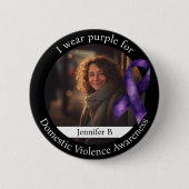 Wear Purple for Domestic Violence Awareness Button (Vorderseite)
