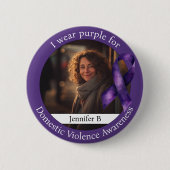 Wear Purple for Domestic Violence Awareness Button (Vorderseite)