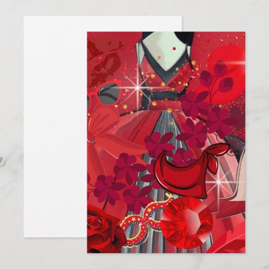 Wear Red Feiertagskarte (Vorne/Hinten)