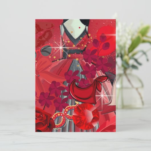 Wear Red Feiertagskarte (Stehend Vorderseite)