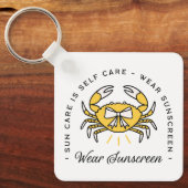 Wear sunscreen apply spf sun protection reminder schlüsselanhänger (Vorderseite)