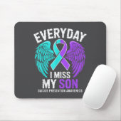 Wear Teal & Purple I Miss My Son Suicide Preve Mousepad (Mit Mouse)