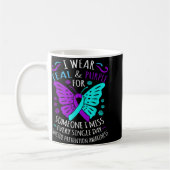 Wear Teal And Purple Happy Suicide Awareness Sup  Kaffeetasse (Links)