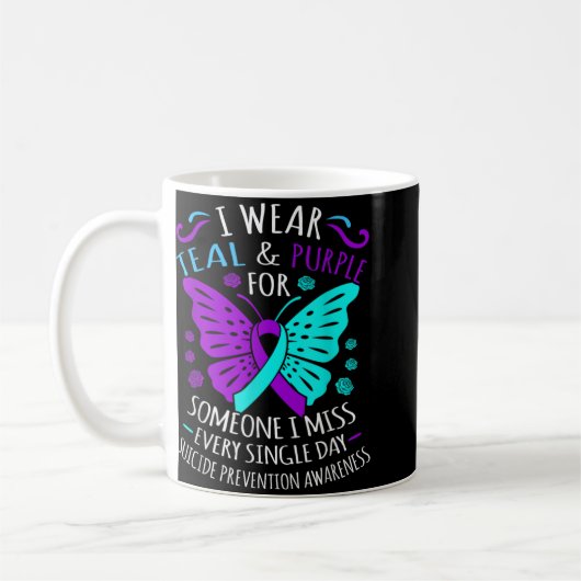 Wear Teal And Purple Happy Suicide Awareness Sup  Kaffeetasse (Links)
