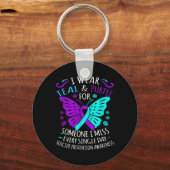 Wear Teal And Purple Happy Suicide Awareness Sup Schlüsselanhänger (Vorderseite)