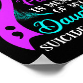 Wear Teal Purple In Memory Of My Daughter Suicide Poster (Ecke)