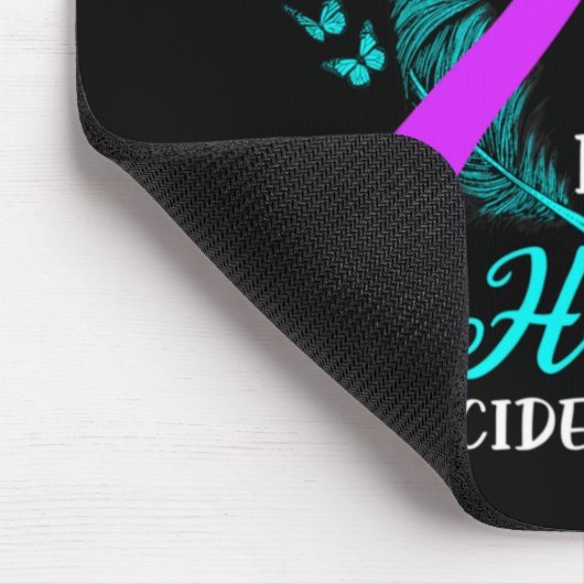 Wear Teal Purple In Memory Of My Husnd Suicide Awa Mousepad (Ecke)