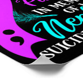 Wear Teal Purple In Memory Of My Nephew Suicide Aw Poster (Ecke)